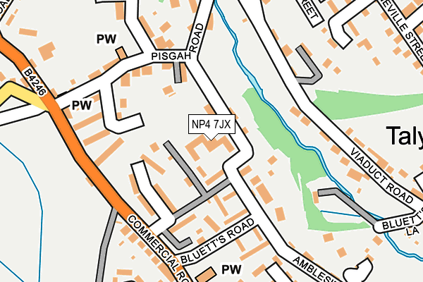 NP4 7JX map - OS OpenMap – Local (Ordnance Survey)