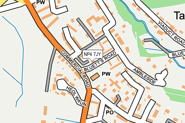 NP4 7JY map - OS OpenMap – Local (Ordnance Survey)
