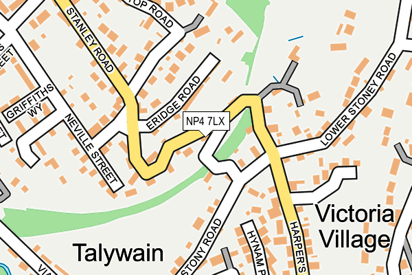 NP4 7LX map - OS OpenMap – Local (Ordnance Survey)