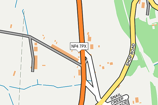 NP4 7PX map - OS OpenMap – Local (Ordnance Survey)