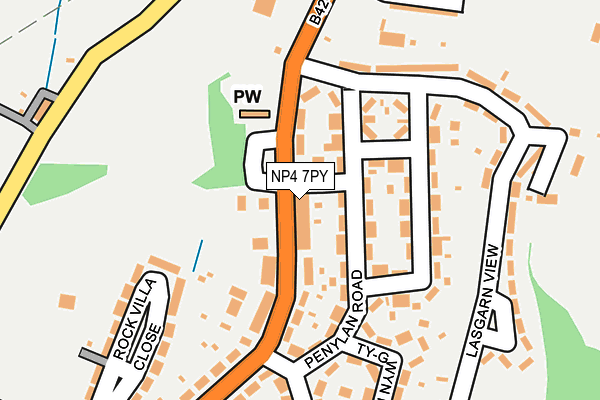 NP4 7PY map - OS OpenMap – Local (Ordnance Survey)