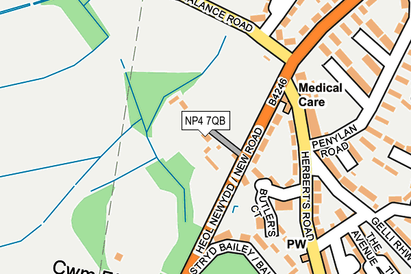 NP4 7QB map - OS OpenMap – Local (Ordnance Survey)