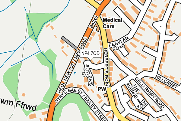 NP4 7QD map - OS OpenMap – Local (Ordnance Survey)