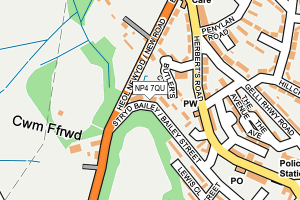 NP4 7QU map - OS OpenMap – Local (Ordnance Survey)