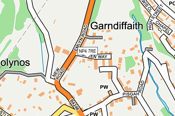 NP4 7RE map - OS OpenMap – Local (Ordnance Survey)