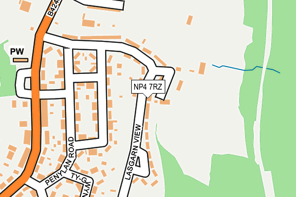 NP4 7RZ map - OS OpenMap – Local (Ordnance Survey)