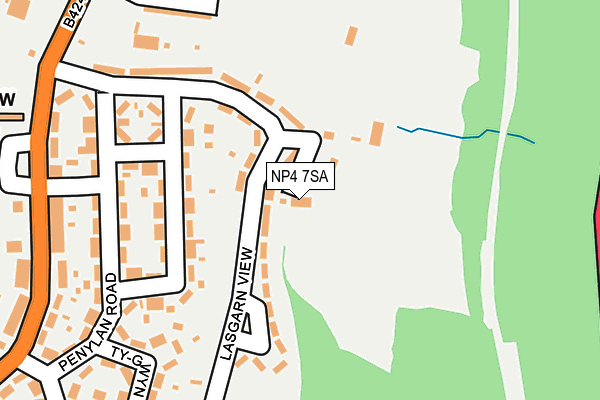 NP4 7SA map - OS OpenMap – Local (Ordnance Survey)
