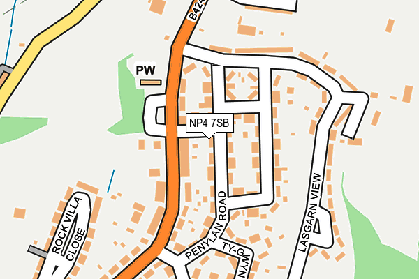 NP4 7SB map - OS OpenMap – Local (Ordnance Survey)