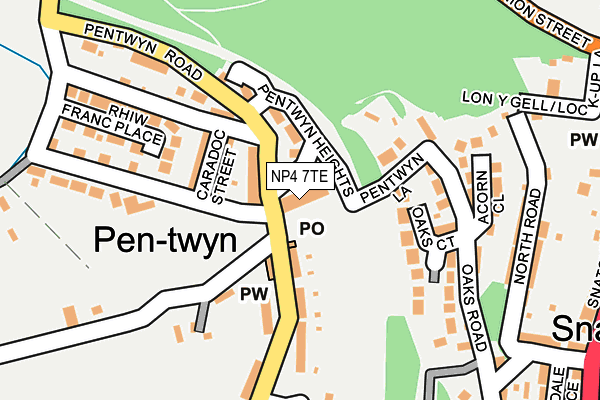 NP4 7TE map - OS OpenMap – Local (Ordnance Survey)
