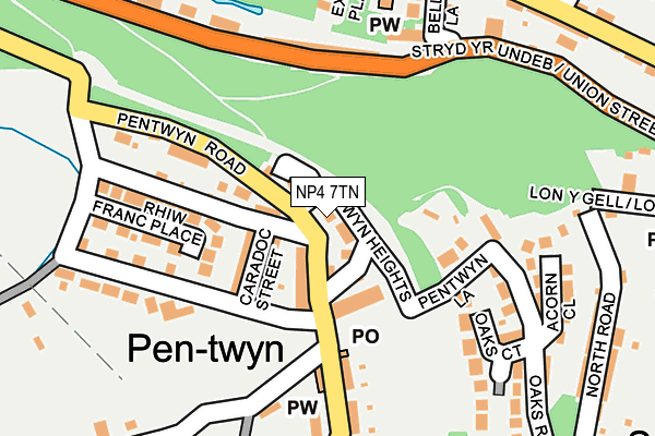 NP4 7TN map - OS OpenMap – Local (Ordnance Survey)