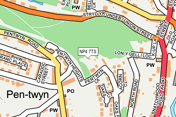 NP4 7TS map - OS OpenMap – Local (Ordnance Survey)