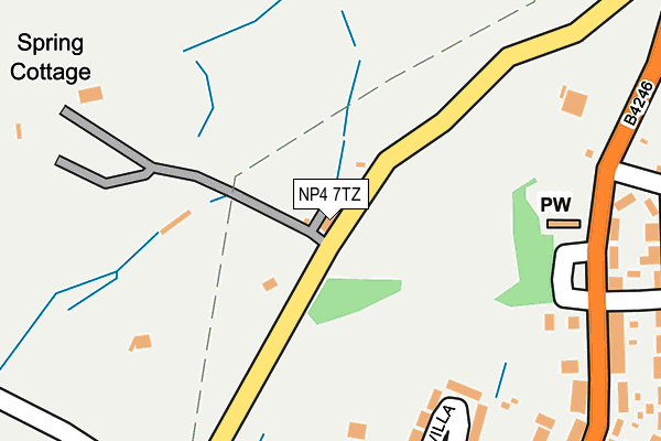NP4 7TZ map - OS OpenMap – Local (Ordnance Survey)