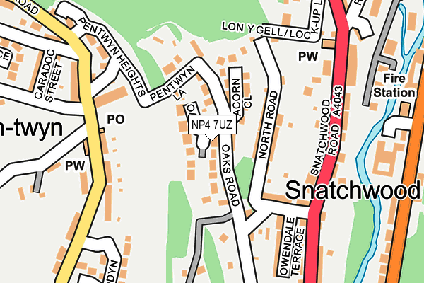 NP4 7UZ map - OS OpenMap – Local (Ordnance Survey)