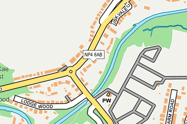 NP4 8AB map - OS OpenMap – Local (Ordnance Survey)