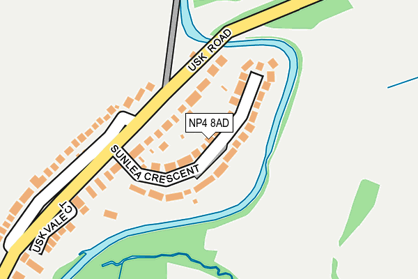 NP4 8AD map - OS OpenMap – Local (Ordnance Survey)