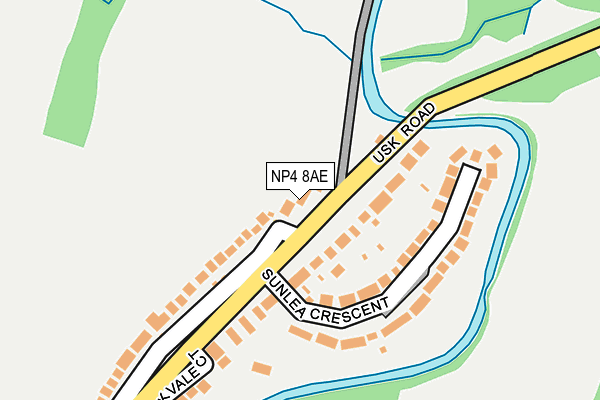 NP4 8AE map - OS OpenMap – Local (Ordnance Survey)