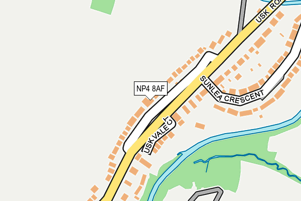 NP4 8AF map - OS OpenMap – Local (Ordnance Survey)