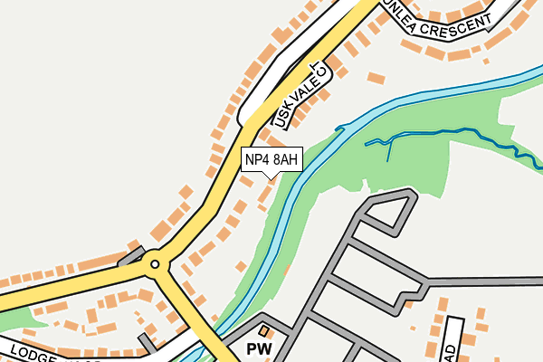 NP4 8AH map - OS OpenMap – Local (Ordnance Survey)