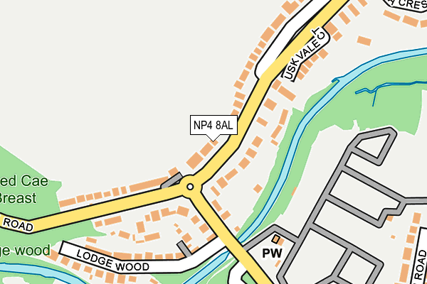 NP4 8AL map - OS OpenMap – Local (Ordnance Survey)