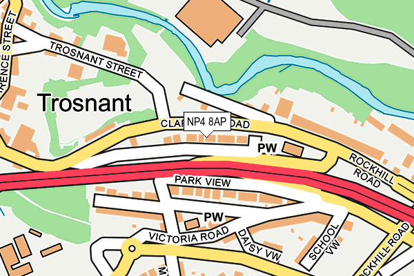 NP4 8AP map - OS OpenMap – Local (Ordnance Survey)