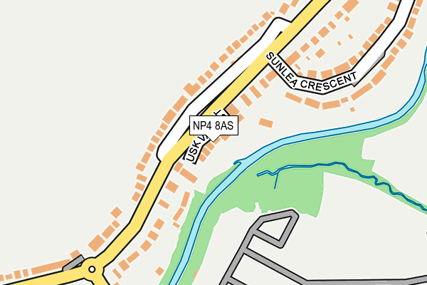 NP4 8AS map - OS OpenMap – Local (Ordnance Survey)