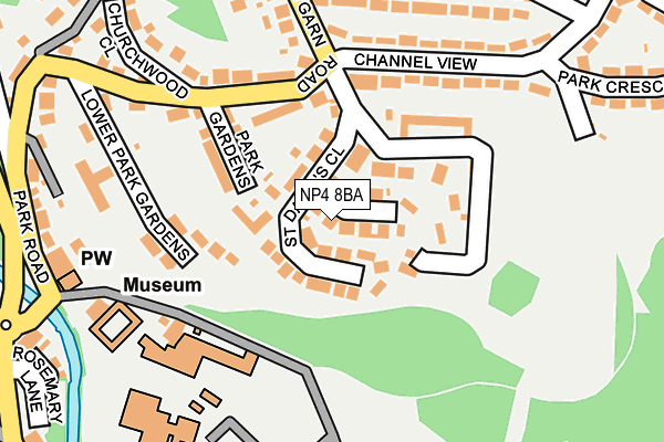 NP4 8BA map - OS OpenMap – Local (Ordnance Survey)