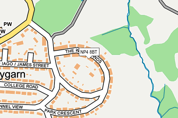 NP4 8BT map - OS OpenMap – Local (Ordnance Survey)