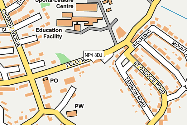 NP4 8DJ map - OS OpenMap – Local (Ordnance Survey)