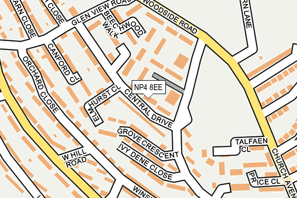 NP4 8EE map - OS OpenMap – Local (Ordnance Survey)
