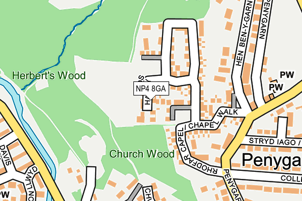 NP4 8GA map - OS OpenMap – Local (Ordnance Survey)