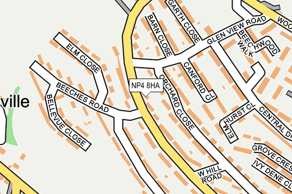 NP4 8HA map - OS OpenMap – Local (Ordnance Survey)