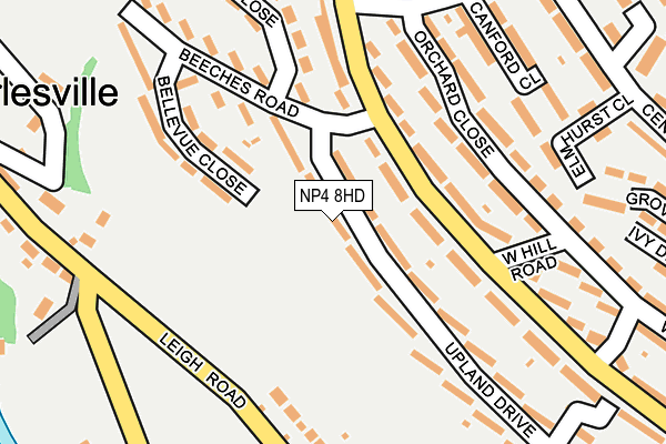 NP4 8HD map - OS OpenMap – Local (Ordnance Survey)