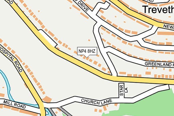 NP4 8HZ map - OS OpenMap – Local (Ordnance Survey)