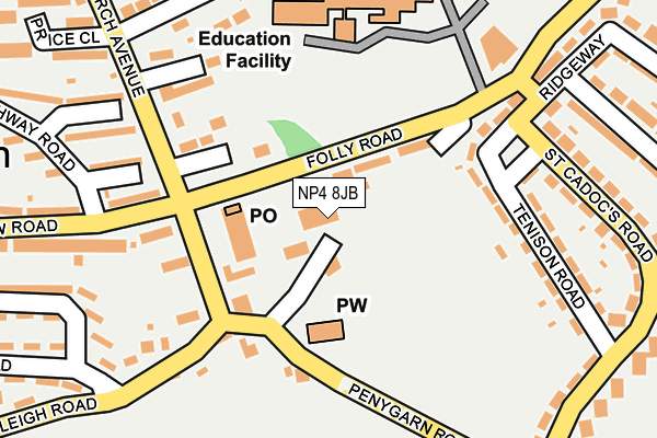 NP4 8JB map - OS OpenMap – Local (Ordnance Survey)