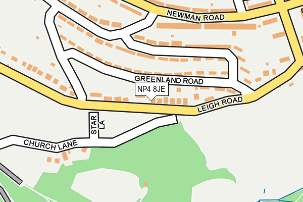 NP4 8JE map - OS OpenMap – Local (Ordnance Survey)