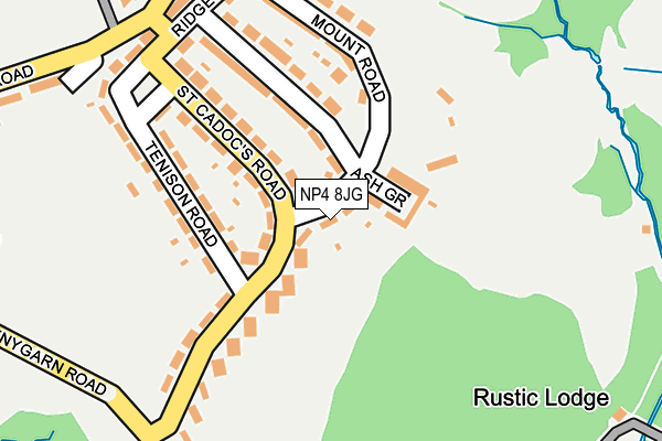 NP4 8JG map - OS OpenMap – Local (Ordnance Survey)