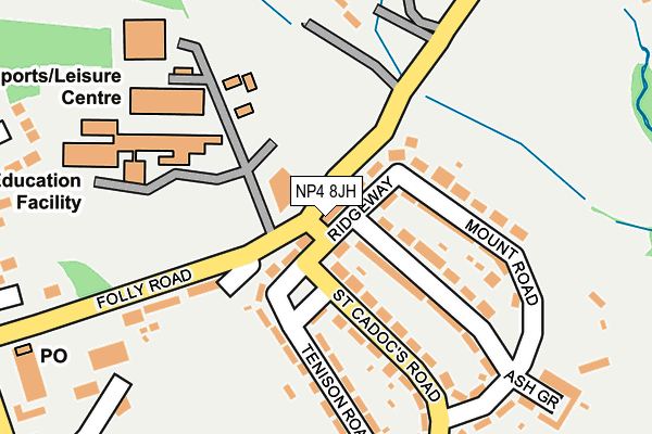 NP4 8JH map - OS OpenMap – Local (Ordnance Survey)
