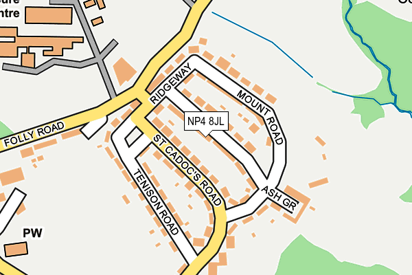 NP4 8JL map - OS OpenMap – Local (Ordnance Survey)