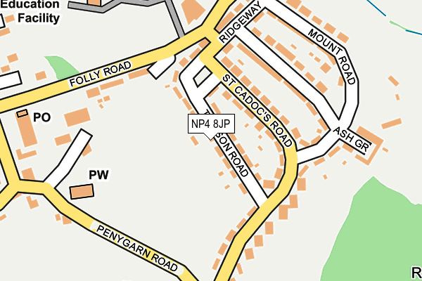 NP4 8JP map - OS OpenMap – Local (Ordnance Survey)