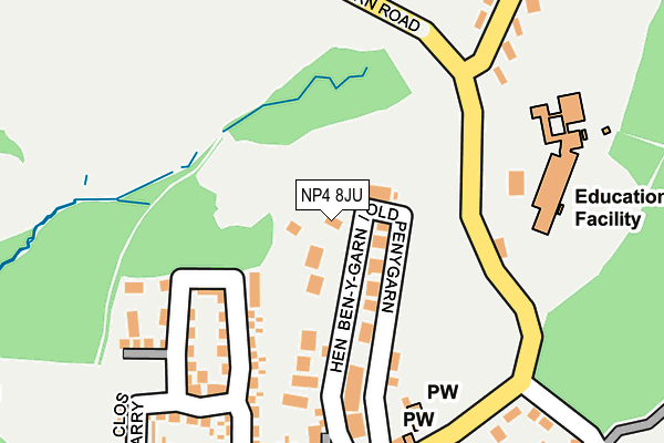 NP4 8JU map - OS OpenMap – Local (Ordnance Survey)
