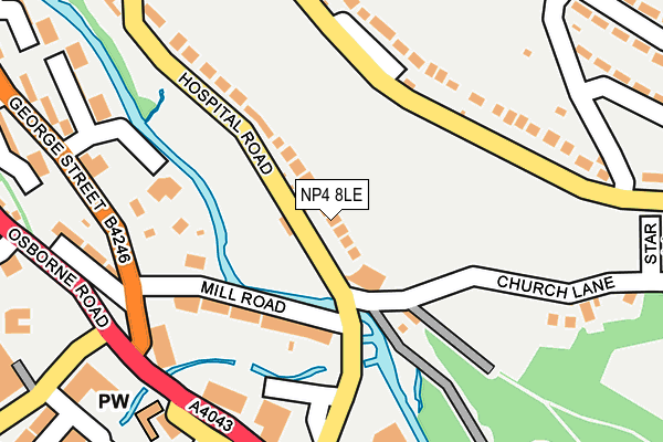 NP4 8LE map - OS OpenMap – Local (Ordnance Survey)
