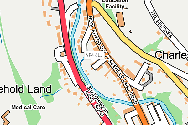 NP4 8LJ map - OS OpenMap – Local (Ordnance Survey)