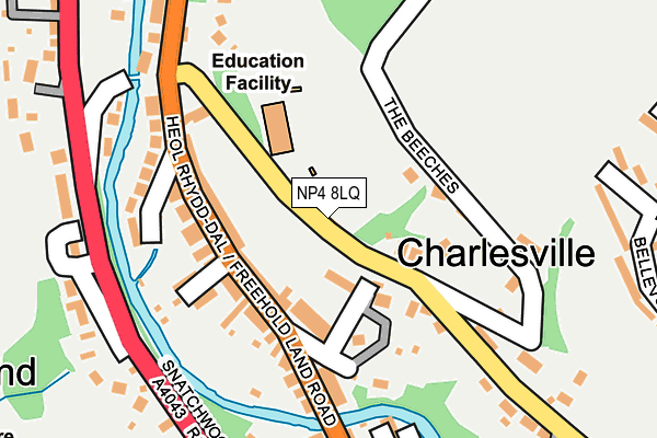 NP4 8LQ map - OS OpenMap – Local (Ordnance Survey)