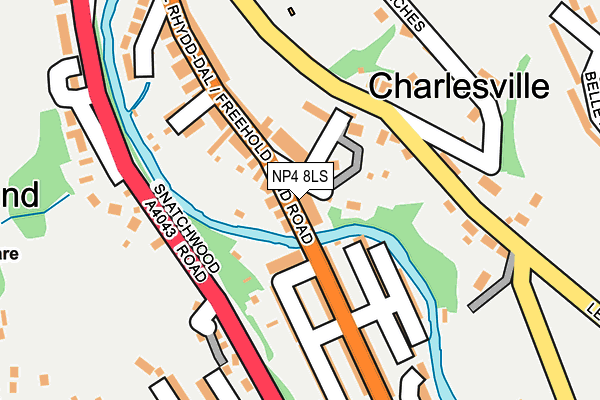 NP4 8LS map - OS OpenMap – Local (Ordnance Survey)