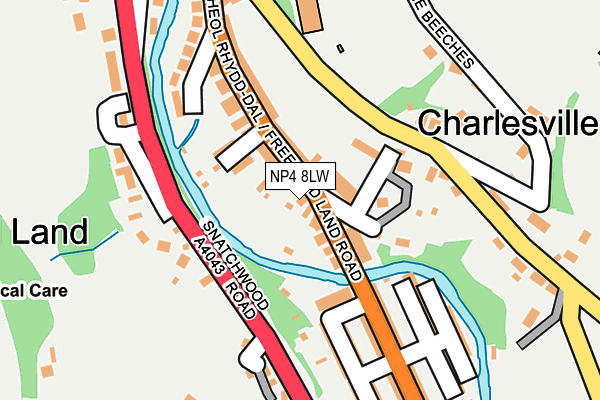 NP4 8LW map - OS OpenMap – Local (Ordnance Survey)
