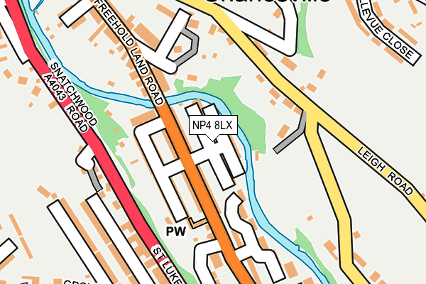 NP4 8LX map - OS OpenMap – Local (Ordnance Survey)