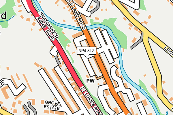 NP4 8LZ map - OS OpenMap – Local (Ordnance Survey)