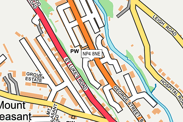 NP4 8NE map - OS OpenMap – Local (Ordnance Survey)