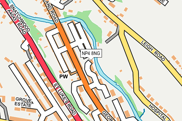 NP4 8NG map - OS OpenMap – Local (Ordnance Survey)