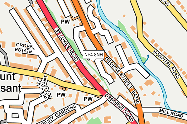 NP4 8NH map - OS OpenMap – Local (Ordnance Survey)